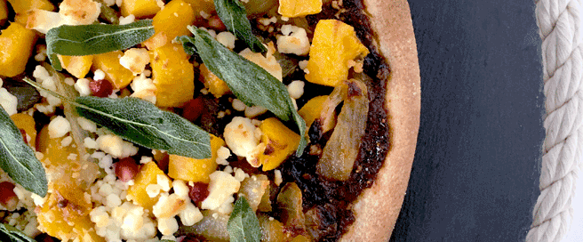 Pomegranate, Fig, and Goat Cheese Flatbread